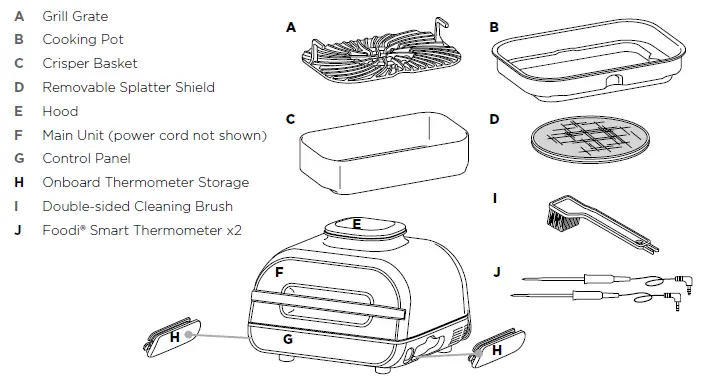 NINJA DG650 Series Foodi Dual Thermometer 1