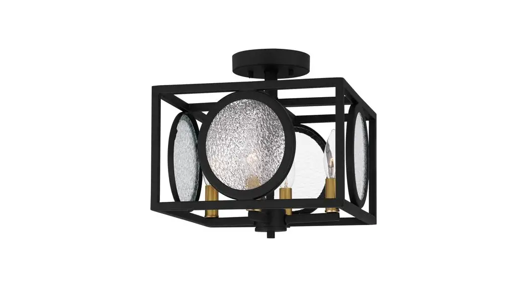 Quoizel Cht1712ek Chalamont 4 Light 12 Inch Earth Black Semi Flush Mount Ceiling Light Installation Guide