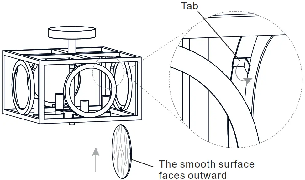 QUOIZEL CHT1712EK Chalamont 4 Light 12 Inch Earth Black Semi Flush Mount Ceiling Light - Figure 2