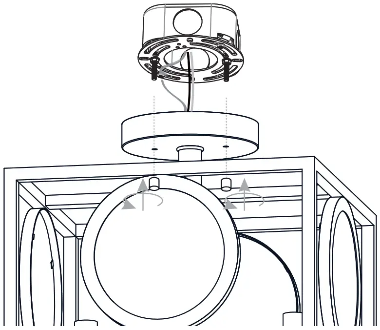 QUOIZEL CHT1712EK Chalamont 4 Light 12 Inch Earth Black Semi Flush Mount Ceiling Light - Figure 5