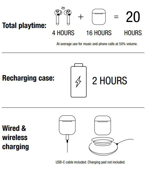 FRESH N REBEL 3EP700DP Twins2 true Wireless Bluetooth Earphones User Guide - FEATURES