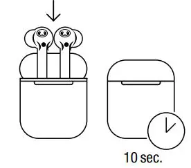 FRESH N REBEL 3EP700DP Twins2 true Wireless Bluetooth Earphones User Guide - Put the earbuds back in the charging case
