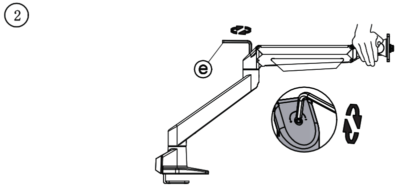 MULTIBRACKETS 7350105213274 M Gas Lift Arm Samsung G7 Single Black - fig13