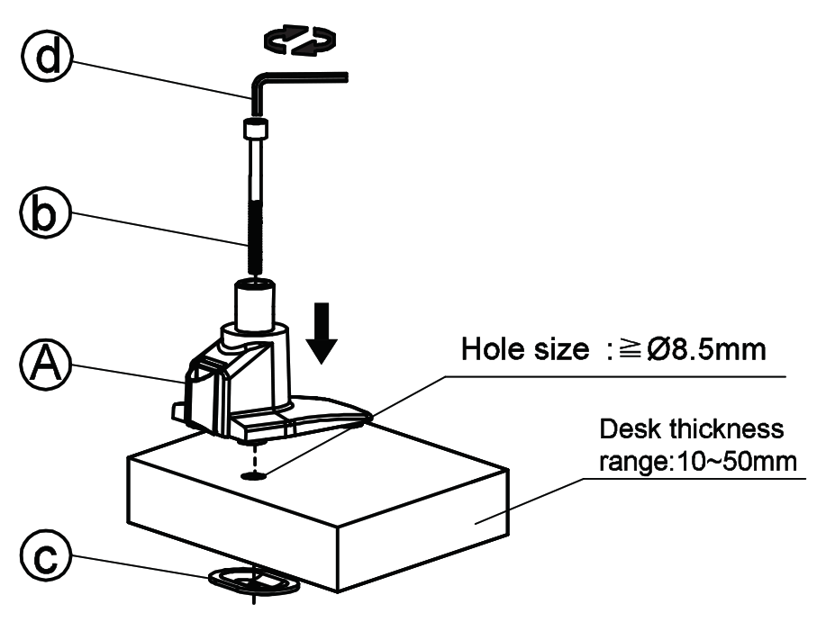 MULTIBRACKETS 7350105213274 M Gas Lift Arm Samsung G7 Single Black - fig8