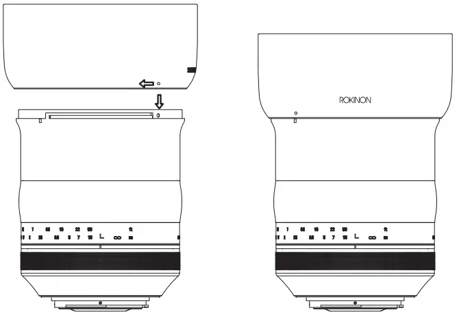 Rokinon SP 50mm F1.2 -LENS HOOD