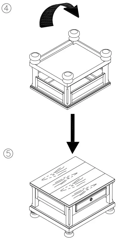 ASHLEY T6970 Porter Coffee Table With Lift Top Instruction Manual - How to use