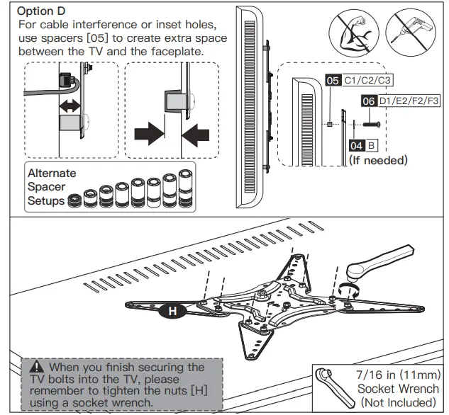 PERLESMITH-PSMFK1-Full-Motion-TV-Mount-Instruction-FIG-13