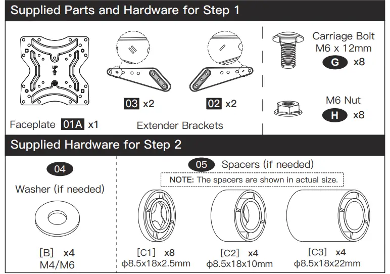 PERLESMITH-PSMFK1-Full-Motion-TV-Mount-Instruction-FIG-4