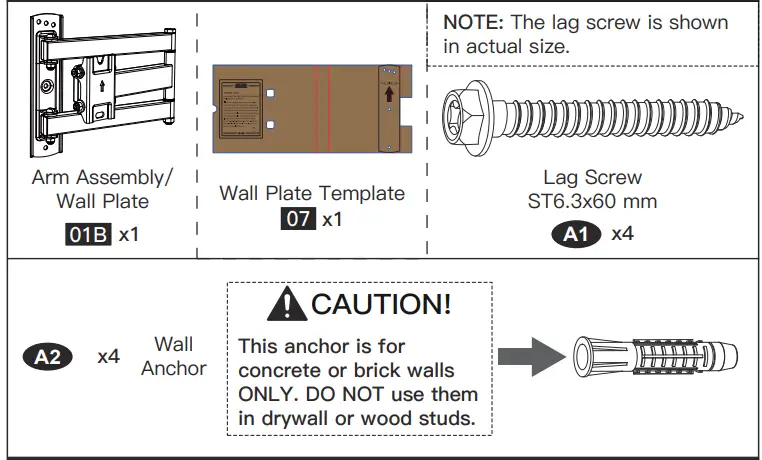 PERLESMITH-PSMFK1-Full-Motion-TV-Mount-Instruction-FIG-6