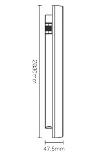 namron 330 IP44 Cover Armature Bad LED - Measures