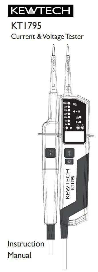 KEWTECH KT1795 Current and Voltage Tester Instruction Manual