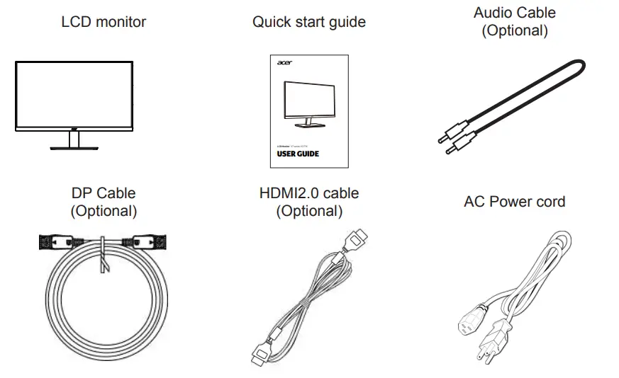 Acer V277K LCD Monitor - package