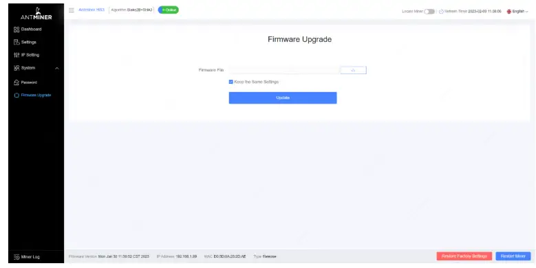 BITMAIN ANTMINER HS3 Air Cooler - System