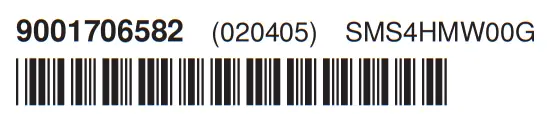 BOSCH BAR CODE