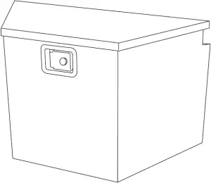 ARKSEN 002-AU-20471 Aluminum Trailer Tongue Tool Box