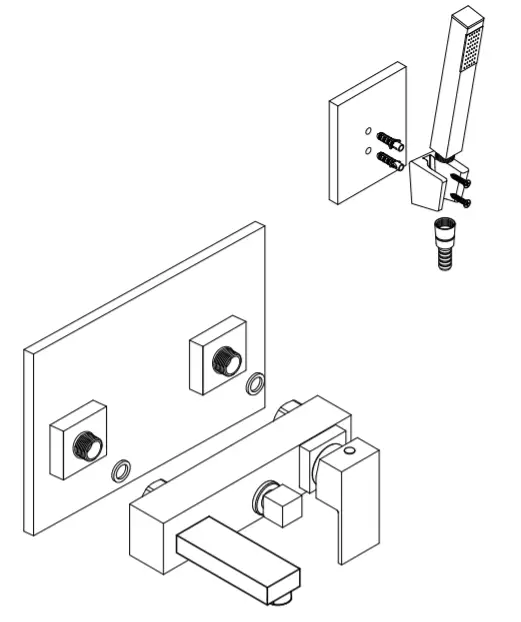 Better Bathroom BeBa-26702 Cube Wall Mounte-Explosion
