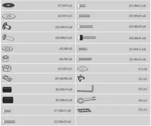hama 00118094 TV Stand-Installation kit