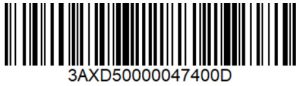 ABB ACS480 Inverter Drive - barcode