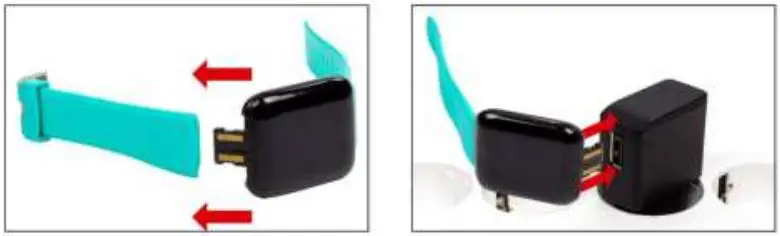 TeKKiWear AB0248 - ID116 Smartwatch - Charge the bracelet