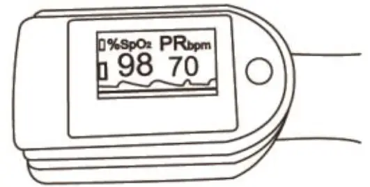 CONTEC CMS50DA Pulse Oximeter- Put finger in position