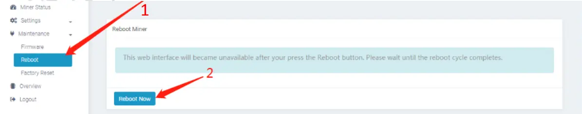 INNOSILICON T2TZ 30T BTC Bitcoin Miner-Reboot