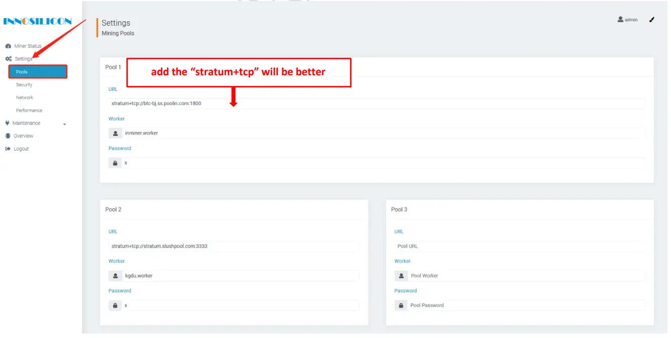 INNOSILICON T2TZ 30T BTC Bitcoin Miner-Set up