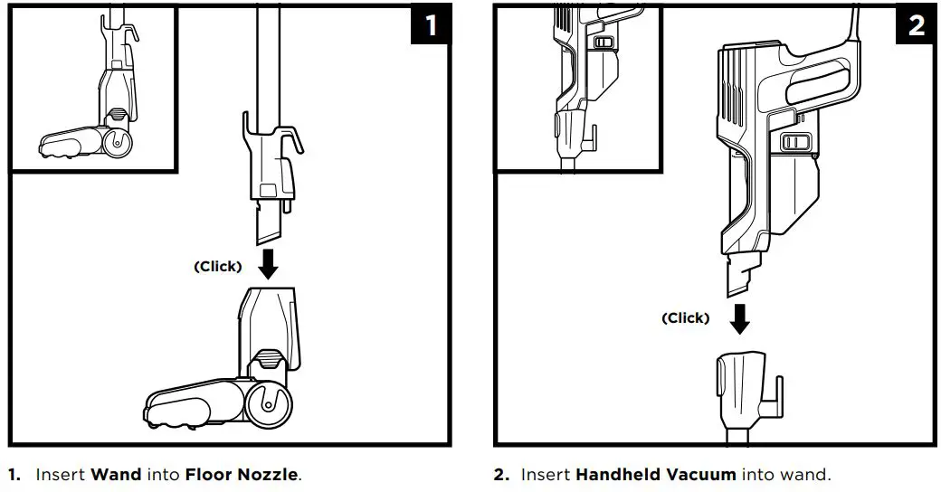 Shark HS150 Series UltraLight Pet Plus Corded Stick Vacuum Owner's Manual - ASSEMBLY