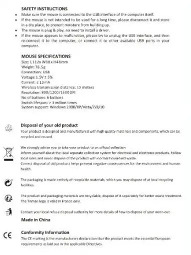 iMICE G6 2.4G Office 6-Button Gaming Wireless Mouse- 2