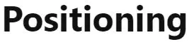 Positioning logo