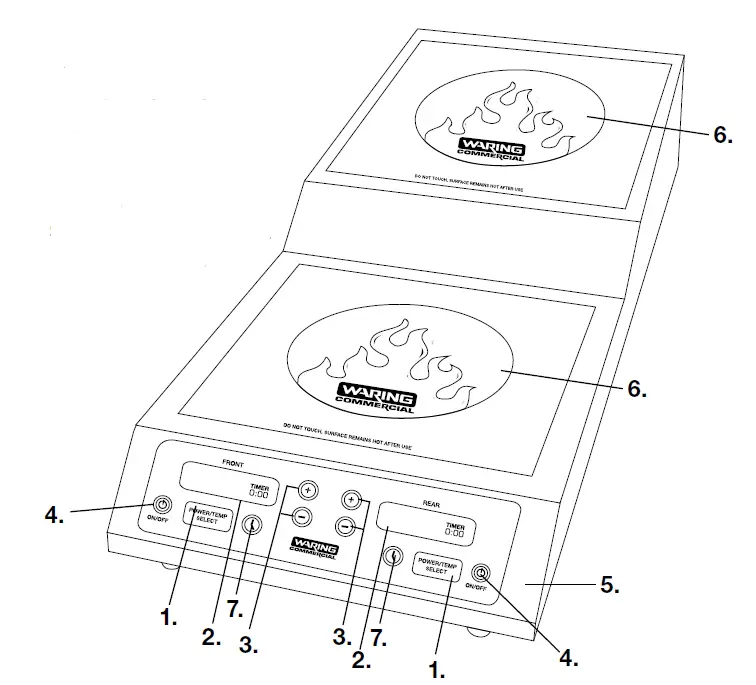 WARING COMMERCIAL WIH800 Commercial Induction Range fig2