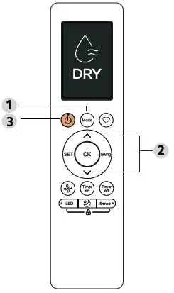 Midea MPPD25C Remote Controller fig9