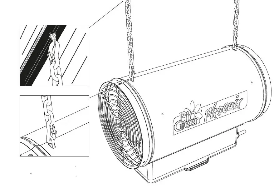 Bio Green Portable Phoenix Greenhouse Tent Heater-fig4