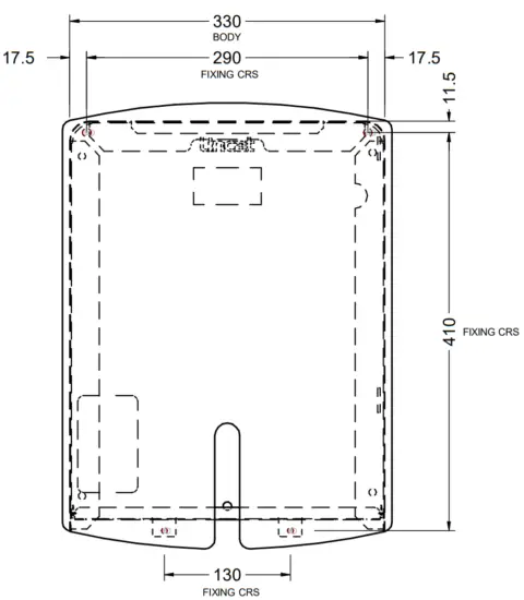 Lincat WMB5F Wall Mounted Water Boiler - Wall mount position