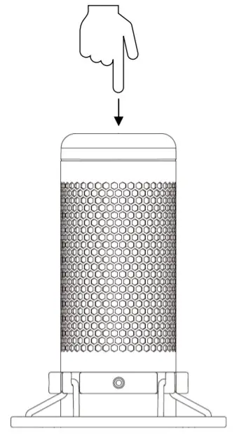 HYPERX HMIQ1S XX RG G QuadCast S USB Standalone Microphone - Muting the Microphone