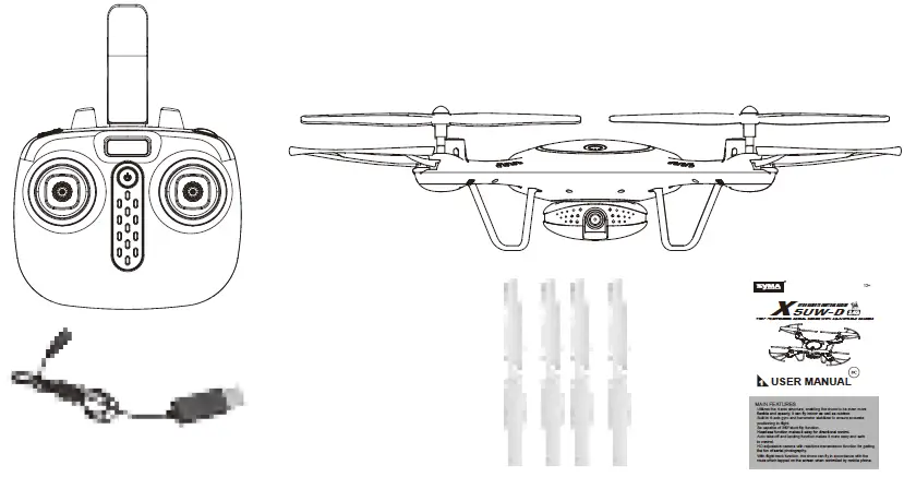 SYMA X5UW-D 2.4G Gyro Remote Control Series 720p Positioning Aerial Drone with Adjustable Camera-1