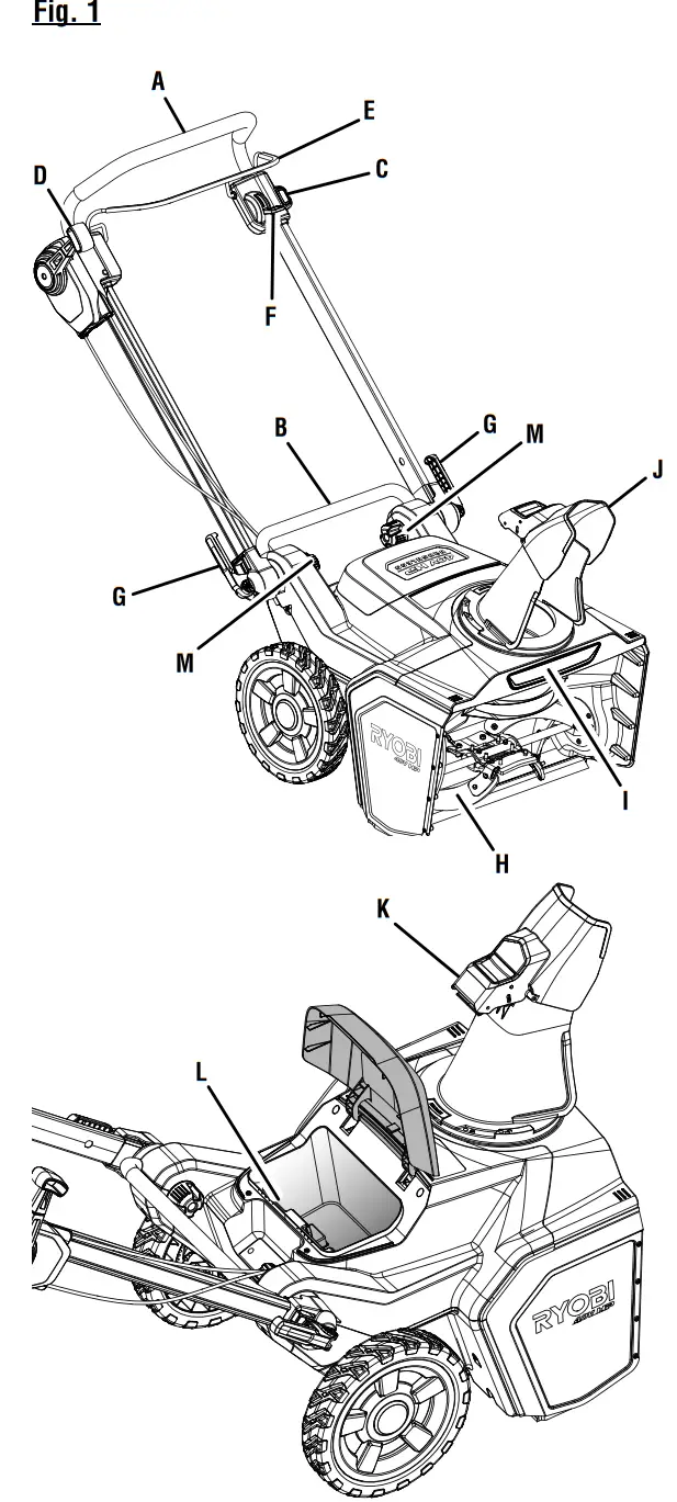 RYOBI RY408010 40V Snow Blower - fig 10