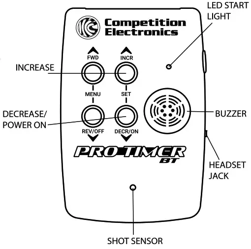 Competition Electronics CEI 4720 ProTimer Bluetooth Blue Shot Timer - LED & Beeper Alerts