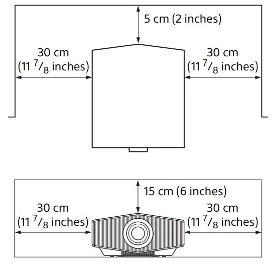 SONY VPL XW7000 Native 4K Laser Video Projector - Near walls