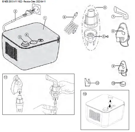 microlife NEB 200 Compressor Nebuliser For Respiratory Diseases -fig 1
