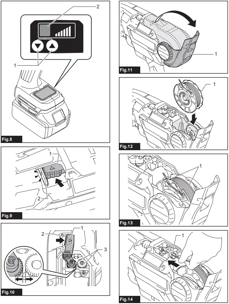 makita DTR181 Cordless Rebar Tying Tool - Fig 1