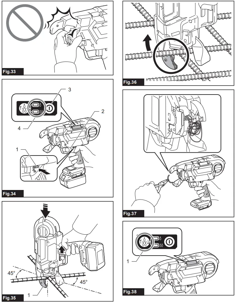 makita DTR181 Cordless Rebar Tying Tool - Fig 5
