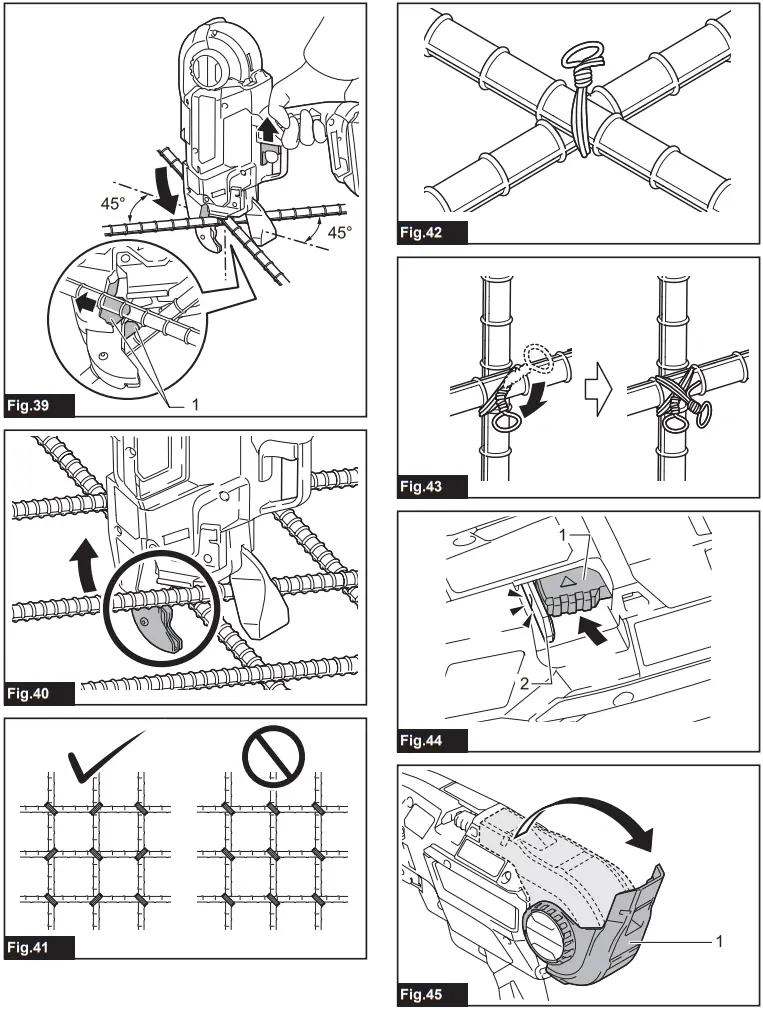 makita DTR181 Cordless Rebar Tying Tool - Fig 6