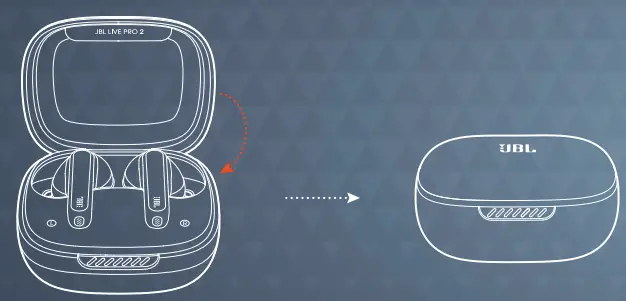 JBL Live Pro 2 TWS True Wireless Noise Cancelling Earbuds - power off