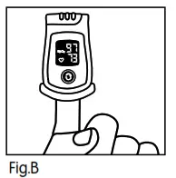 elepho eCheck Fingertip Deluxe Pulse Oximeter - Fig b