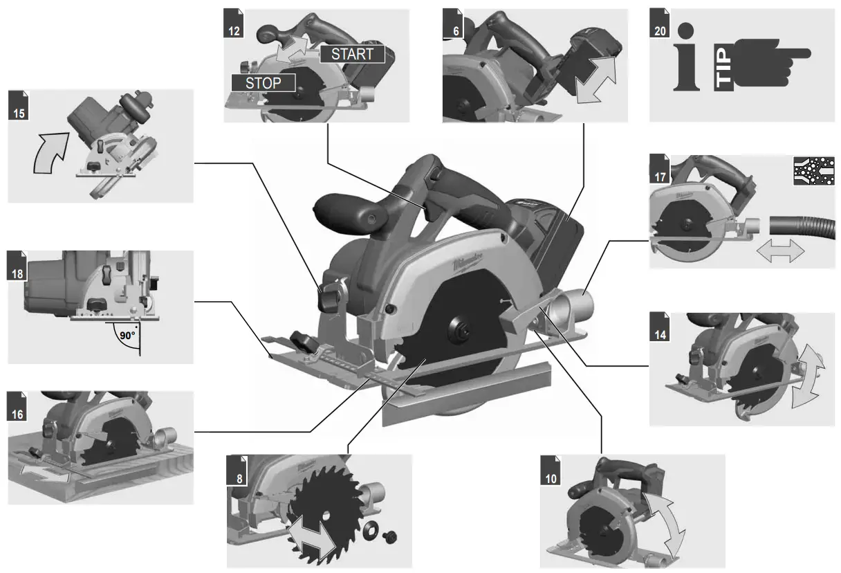 milwaukee HD18 CS Circular Saw - fig