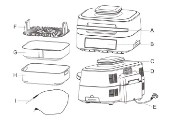 TurboTronics TT-AG700 Air Fryer Grill- fig 1