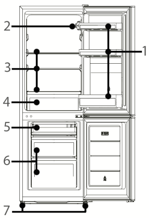 BOMANN KG 7342 Household Standing Fridge Freezer - overvew