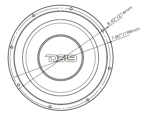 DS18 SLC 8S 8 Inch SVC 4 Ohms Subwoofer - figure 1