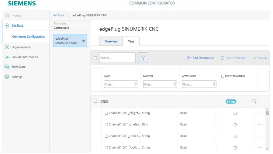 Data point configuration