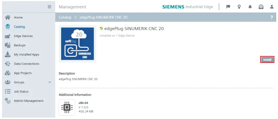 Installing edgePlug to IED